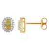 Brilliant Diamond 14kt Yellow Gold 0.75 Carat Lab Grown Diamond Stud Earrings For Women In Yellow