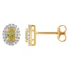 Brilliant Diamond 14kt Yellow Gold 0.80 Carat Lab Grown Diamond Stud Earrings For Women In Yellow