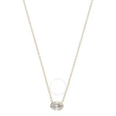 Brilliant Diamond 14kt Yellow Gold 1.00 Carat Lab Grown Diamond Necklace For Women