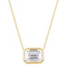Brilliant Diamond 14kt Yellow Gold 1.00 Carat Lab Grown Diamond Pendant Necklace For Women