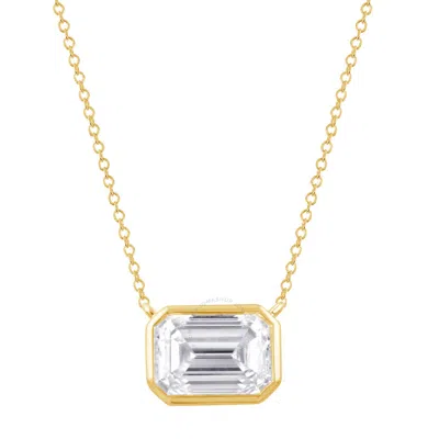 Brilliant Diamond 14kt Yellow Gold 1.00 Carat Lab Grown Diamond Pendant Necklace For Women