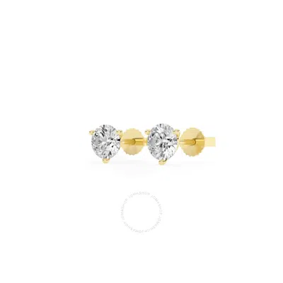 Brilliant Diamond 14kt Yellow Gold 1.50 Carat Lab Grown Diamond Stud Earrings For Women