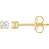 Brilliant Diamond 1/5 Carat Lab Grown Diamond Stud Earrings In 14k Yellow Gold Plated Over Silver In Yellow
