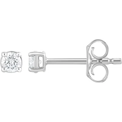 Brilliant Diamond 1/5 Carat Lab Grown Diamond Stud Earrings In Sterling Silver In White