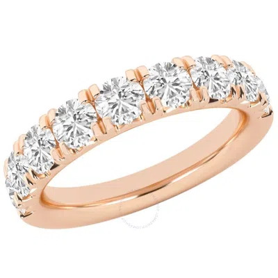 Brilliant Diamond 1.50 Carat 14k Rose Gold French Pave Diamond Ring For Women  Lab Grown Diamond  We In Pink