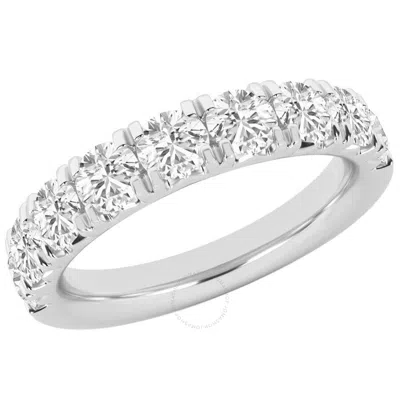 Brilliant Diamond 1.50 Carat 14k White Gold French Pave Diamond Ring For Women  Lab Grown Diamond  W