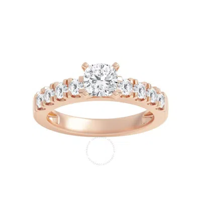 Brilliant Diamond 1.50 Carat Cushion & Round Cut Lab Grown Diamond Side Stone Engagement Ring (f-g