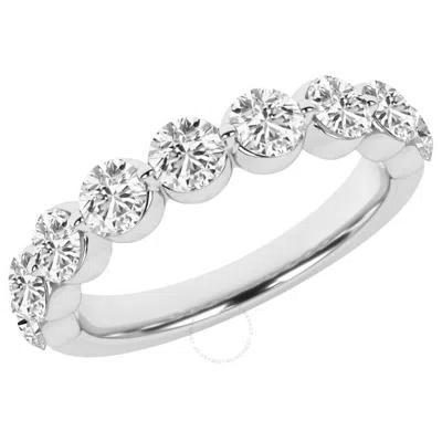 Brilliant Diamond 1.50 Carat Lab Grown Diamond Ring Wedding Anniversary Band For Women| 9 Stone Stac In White