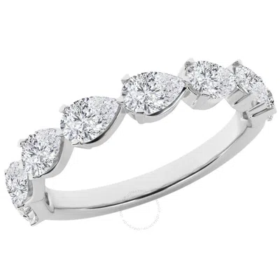 Brilliant Diamond 1.50 Carat Lab Grown Diamond  Wedding Anniversary Band For Women 14k White Gold Ri