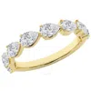 Brilliant Diamond 1.50 Carat Lab Grown Diamond  Wedding Anniversary Band For Women 14k Yellow Gold R