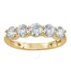 Brilliant Diamond 1.50 Ct Round Cut Lab Grown 5 Stone Diamond Anniversary Band Ring (f-g