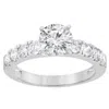 Brilliant Diamond 1.50 Cttw Prong Set 14k White Gold Round-cut Lab-grown Diamond Engagement Ring For