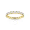 Brilliant Diamond 2 Carat East-west Emerald Cut Lab Grown Diamond Eternity Band For Women | 14k Yell
