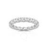 Brilliant Diamond 2 Carat East-west Oval Shape Lab Grown Diamond Eternity Band For Women | 14k White