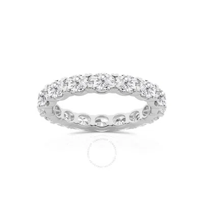 Brilliant Diamond 2 Carat East-west Oval Shape Lab Grown Diamond Eternity Band For Women | 14k White