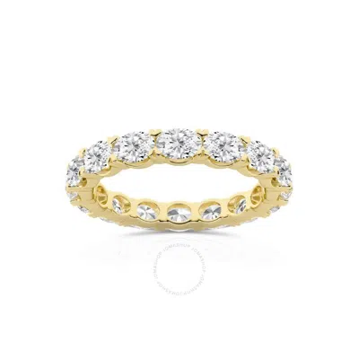 Brilliant Diamond 2 Carat East-west Oval Shape Lab Grown Diamond Eternity Band For Women | 14k Yello In Yellow