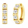 Brilliant Diamond 2 Carat Lab Grown Diamond Earrings For Women 14k Yellow Gold Huggie Hoop Earrings