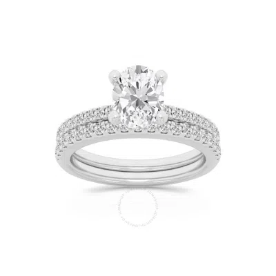 Brilliant Diamond 2 Carat Oval Diamond Wedding Engagement Ring Set For Women | Lab Grown Diamond Rin