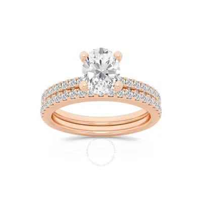 Brilliant Diamond 2 Carat Oval Diamond Wedding Engagement Ring Set For Women | Lab Grown Diamond Rin