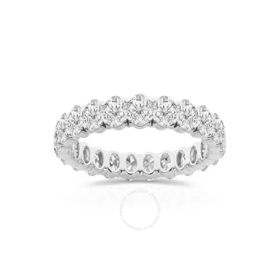 Brilliant Diamond 2 Carat Oval Lab Grown Diamond Eternity Band For Women | 14k White Gold Wedding Ba