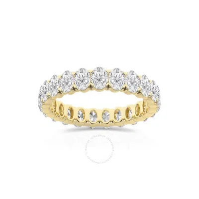Brilliant Diamond 2 Carat Oval Lab Grown Diamond Eternity Band For Women | 14k Yellow Gold Wedding B