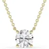 Brilliant Diamond 2 Carat Round Lab Grown Diamond Pendant Necklace In 10k Yellow Gold In Gold