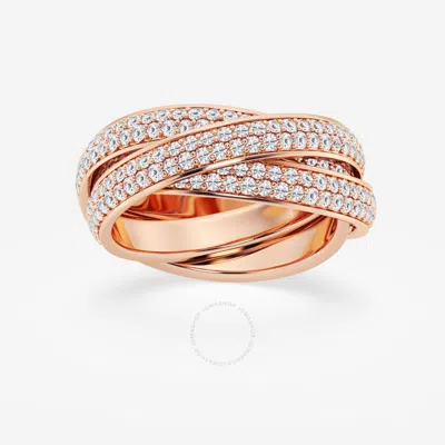 Brilliant Diamond 2 Cttw Round-cut Lab Grown Diamond Pave Infinity Eternity Band In Pink