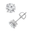 Brilliant Diamond 2.00 Carat Prong Set 14k White Gold Round-cut Lab Grown Diamond Stud Earring (j In White