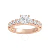 Brilliant Diamond 1.50 Carat Oval & Round Cut Lab Grown Diamond Side Stone Engagement Ring (f-g