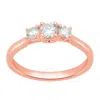Brilliant Diamond 2.00 Carat Emerald & Round Cut Lab Grown Diamond Side Stone Engagement Ring (f-g