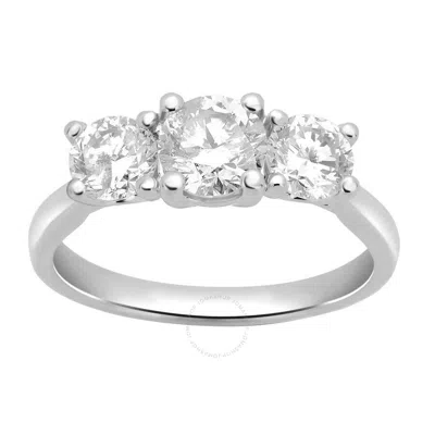 Brilliant Diamond 2.00 Carat Emerald & Round Cut Lab Grown Diamond Side Stone Engagement Ring (f-g