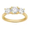 Brilliant Diamond 2.00 Carat Emerald & Round Cut Lab Grown Diamond Side Stone Engagement Ring (f-g