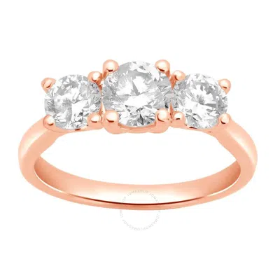 Brilliant Diamond 2.00 Carat Emerald & Round Cut Lab Grown Diamond Side Stone Engagement Ring (f-g