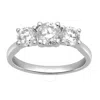 Brilliant Diamond 2.00 Carat Emerald & Round Cut Lab Grown Diamond Side Stone Engagement Ring (f-g