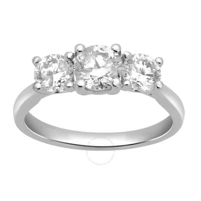 Brilliant Diamond 2.00 Carat Emerald & Round Cut Lab Grown Diamond Side Stone Engagement Ring (f-g