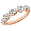 Brilliant Diamond 2.00 Carat Lab Grown Diamond  Wedding Anniversary Band For Women 5 Stone Stackable