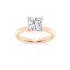 Brilliant Diamond 2.00 Ct Lab Grown Princess Cut Solitaire Diamond Engagement Ring (f-g
