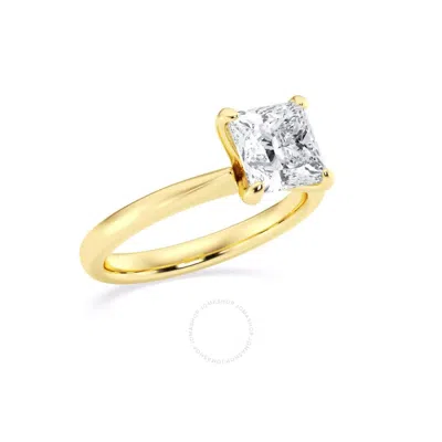 Brilliant Diamond 2.00 Ct Lab Grown Princess Cut Solitaire Diamond Engagement Ring (f-g