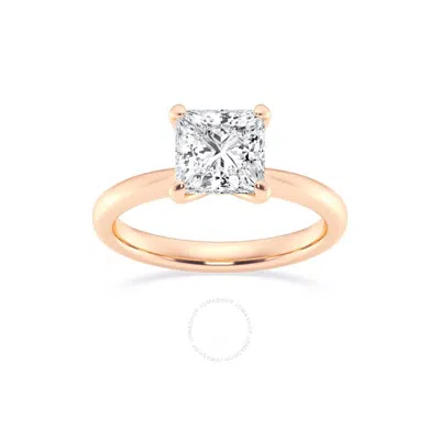 Brilliant Diamond 2.00 Ct Lab Grown Princess Cut Solitaire Diamond Engagement Ring (f-g