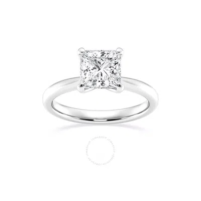 Brilliant Diamond 2.00 Ct Lab Grown Princess Cut Solitaire Diamond Engagement Ring (f-g In White