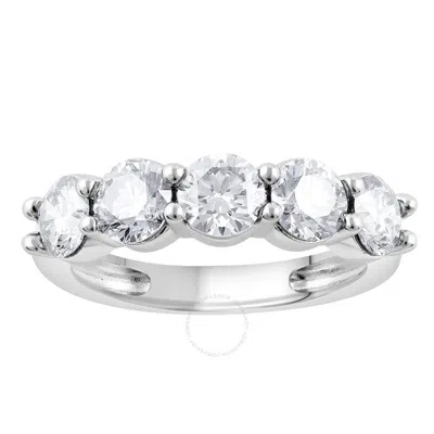 Brilliant Diamond 2.00 Ct Round Cut Lab Grown 5 Stone Diamond Anniversary Band Ring (f-g