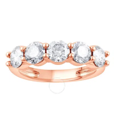Brilliant Diamond 2.00 Ct Round Cut Lab Grown 5 Stone Diamond Anniversary Band Ring (f-g