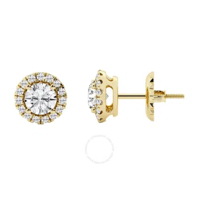 Brilliant Diamond 2.00 Cttw Lab Grown Diamond Halo Stud Earrings Forwomen| (f-g