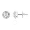 Brilliant Diamond 2.00 Cttw Lab Grown Diamond Halo Stud Earrings Forwomen| (f-g