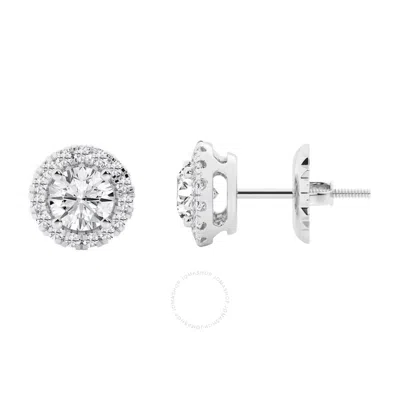 Brilliant Diamond 2.00 Cttw Lab Grown Diamond Halo Stud Earrings Forwomen| (f-g