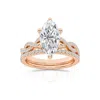 Brilliant Diamond 2.38 Carat Marquise Diamond Twist Bridal Set For Women | Lab Grown Diamond Engagem