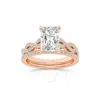 Brilliant Diamond 2.38 Carat Radiant Diamond Twist Bridal Set For Women | Lab Grown Diamond Engageme