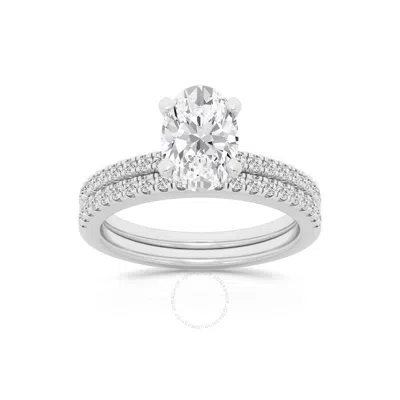 Brilliant Diamond 2.50 Carat Oval Diamond Engagement Ring Bridal Set For Women | Lab Grown Diamond R