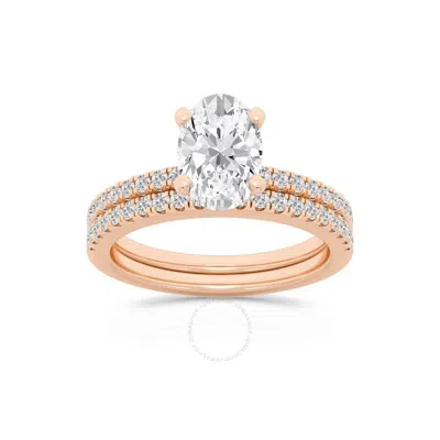 Brilliant Diamond 2.50 Carat Oval Diamond Engagement Ring Bridal Set For Women | Lab Grown Diamond R