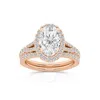 Brilliant Diamond 2.75 Carat Oval Diamond Halo Bridal Set For Women | Lab Grown Diamond Engagement R